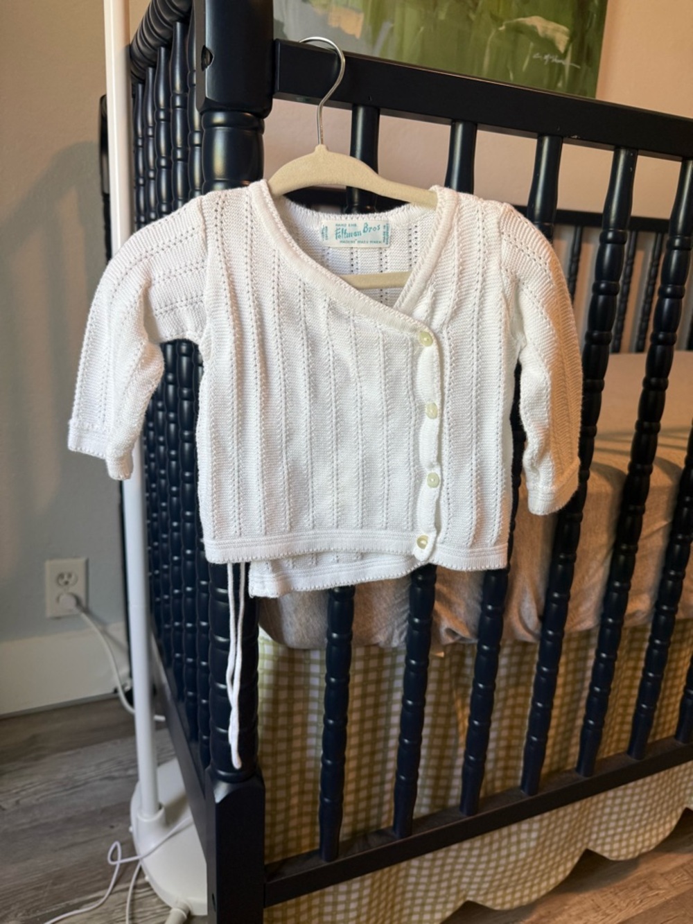 Feltman Bros Cream Knit Wrap Cardigan 0-3 Months